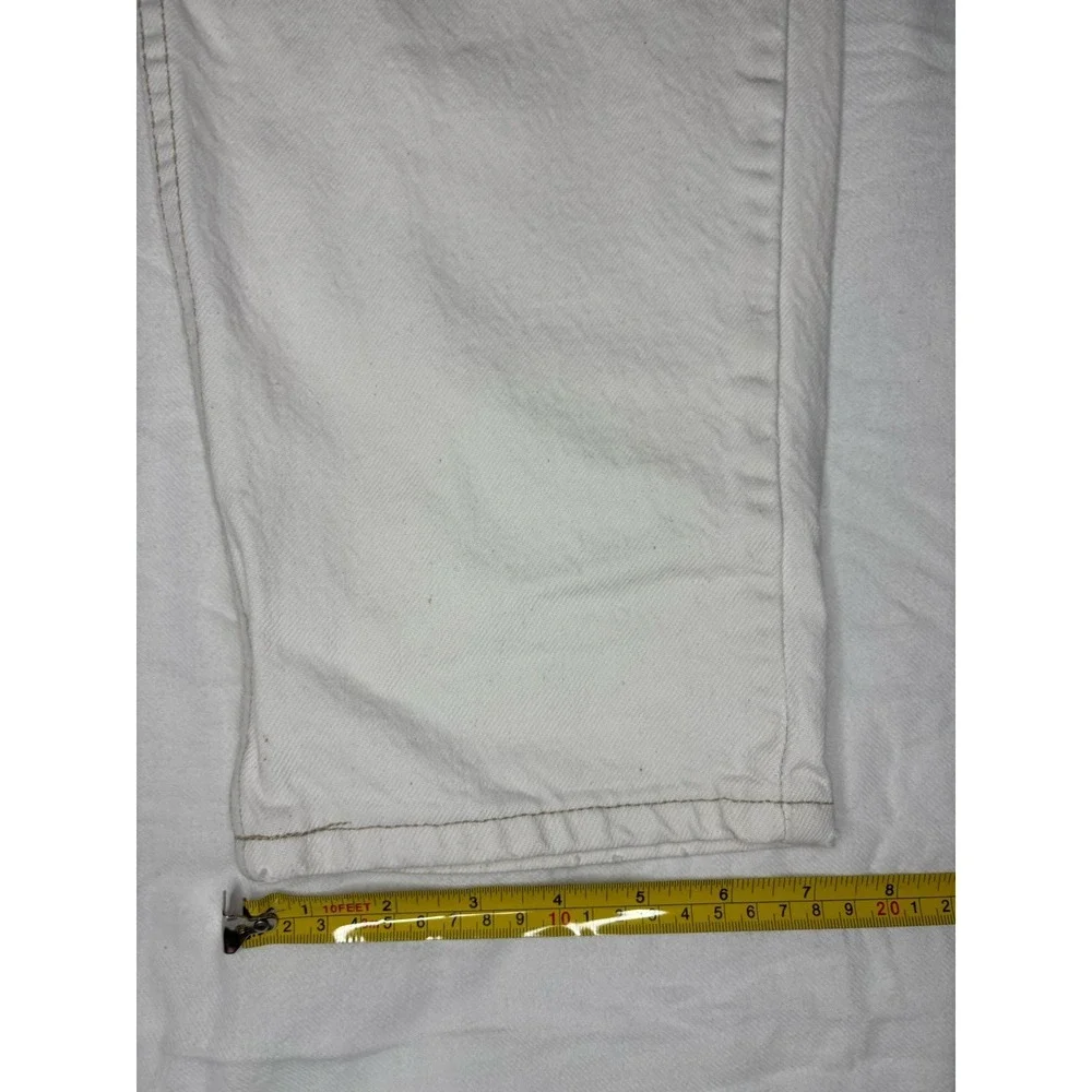 Vintage Levi's 550 Jeans Men's 34x32 White Orange Tab‎ Denim Made in USA 90s